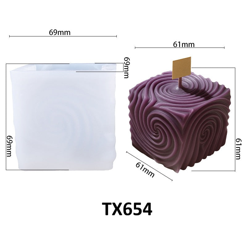 Spiral Ball Scented Candle Silicone Mold