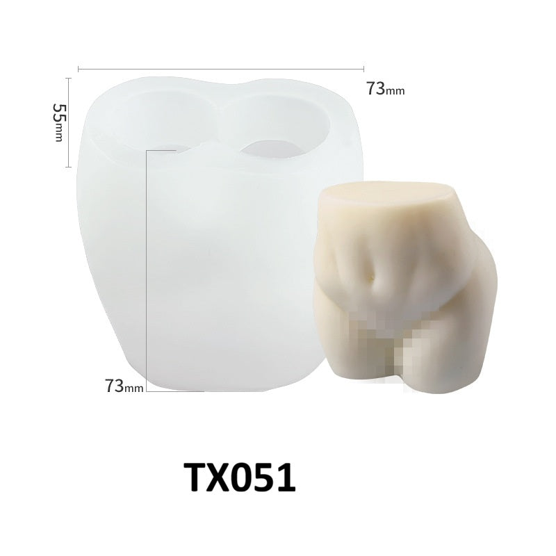 Human Portrait Scented Candle Silicone Mold