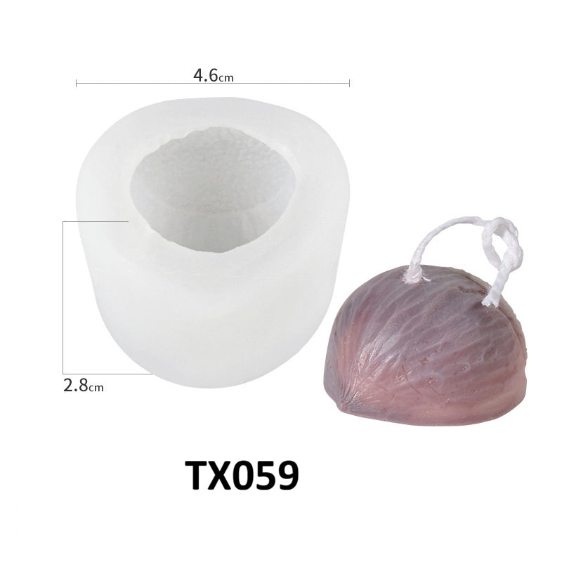 Realistic Fruit-Shaped Silicone Scented Candle Mold