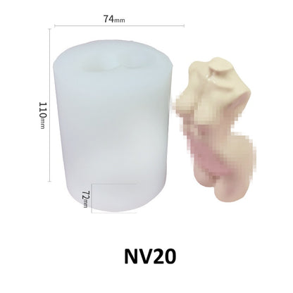 Human Figure Scented Candle Silicone Mold