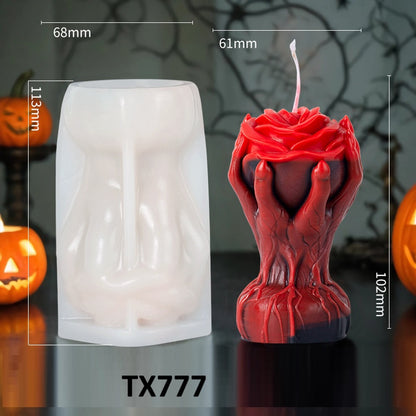 Halloween Skull Scented Candle Mold