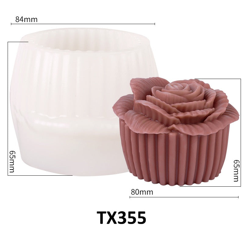 Romantic Rose Bouquet Silicone Candle Mold
