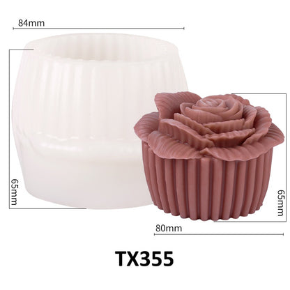Romantic Rose Bouquet Silicone Candle Mold