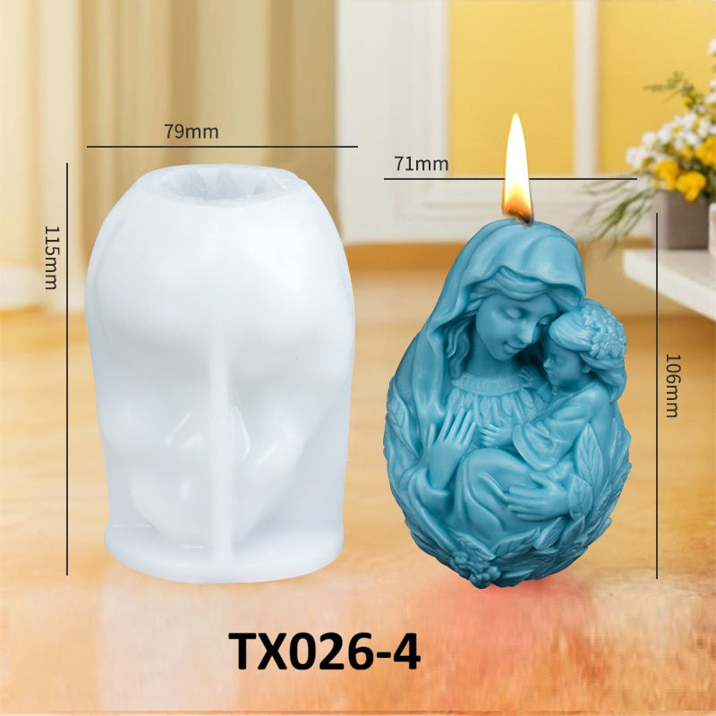 Mother and Child Scented Candle Silicone Mold
