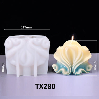 3D Realistic Seashell Candle Silicone Mold
