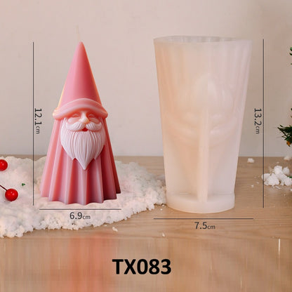 3D Santa Claus Silicone Scented Candle Mold