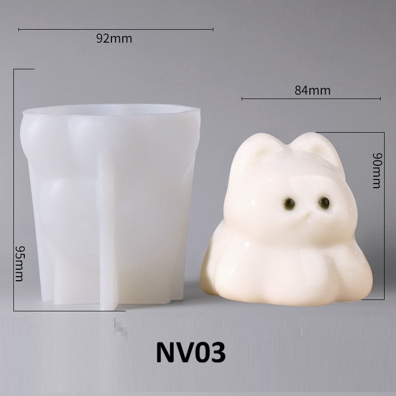 3D Animal Shaped Silicone Mold for Jelly Candles and Aromatherapy