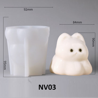 3D Animal Shaped Silicone Mold for Jelly Candles and Aromatherapy