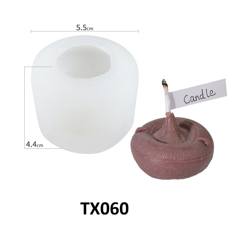 Realistic Fruit-Shaped Silicone Scented Candle Mold