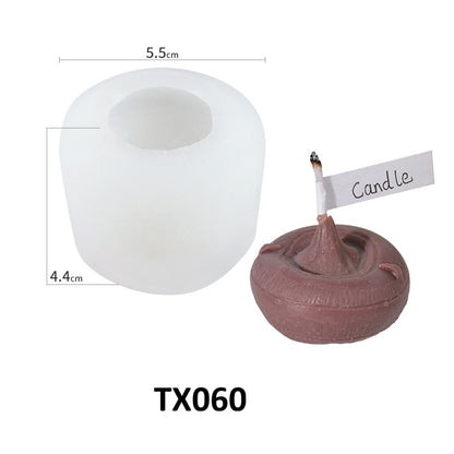 Realistic Fruit-Shaped Silicone Scented Candle Mold