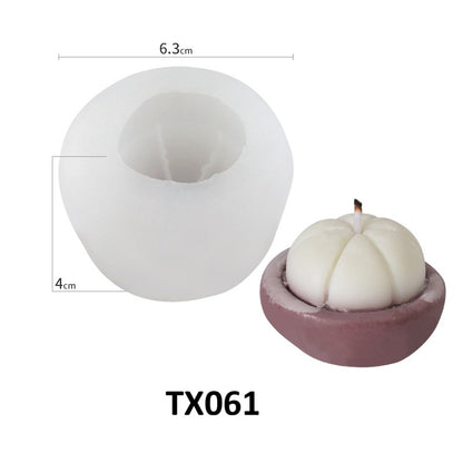 Realistic Fruit-Shaped Silicone Scented Candle Mold