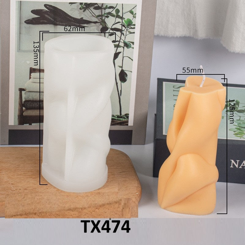 Spiral Cylinder Scented Candle Silicone Mold