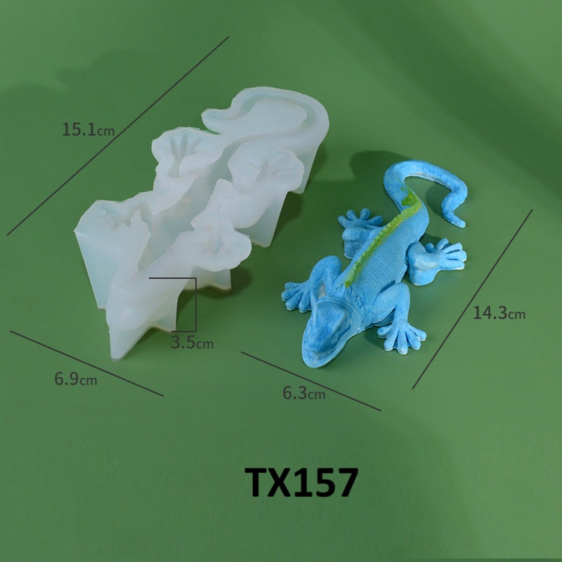 Realistic 3D Lizard Silicone Mold for Epoxy Resin & Plaster
