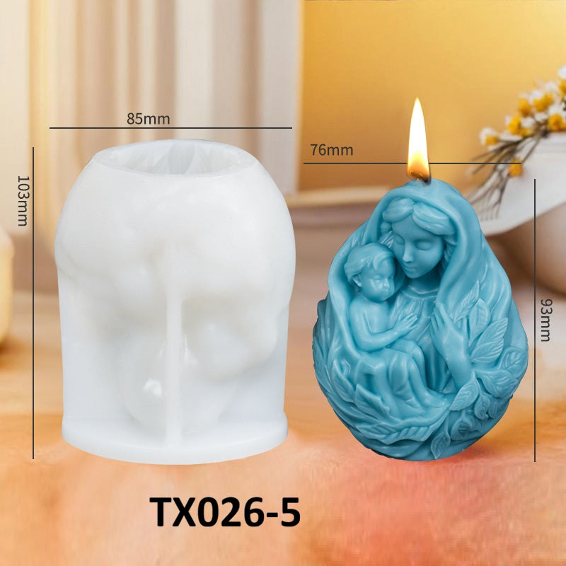 Mother and Child Scented Candle Silicone Mold