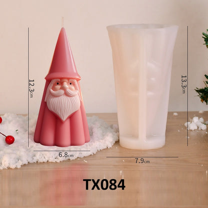3D Santa Claus Silicone Scented Candle Mold