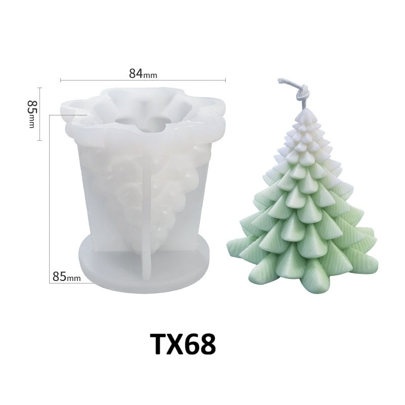 Christmas 3D DIY Silicone Scented Candle Mold