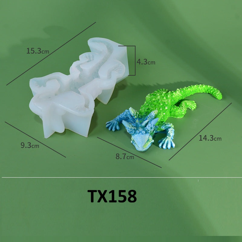 Realistic 3D Lizard Silicone Mold for Epoxy Resin & Plaster