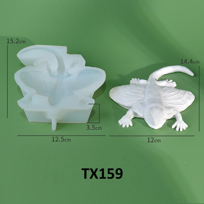Realistic 3D Lizard Silicone Mold for Epoxy Resin & Plaster