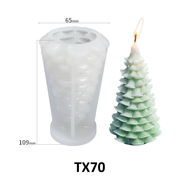 Christmas 3D DIY Silicone Scented Candle Mold