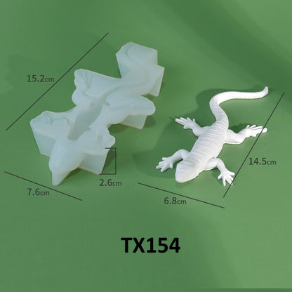 Realistic 3D Lizard Silicone Mold for Epoxy Resin & Plaster