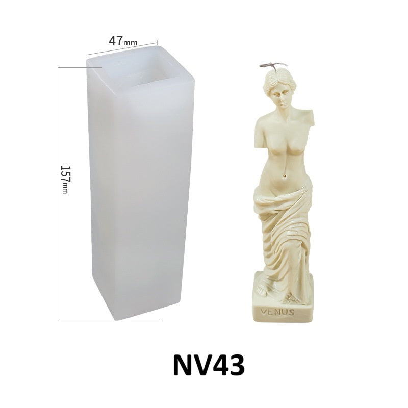 Human Figure Scented Candle Silicone Mold