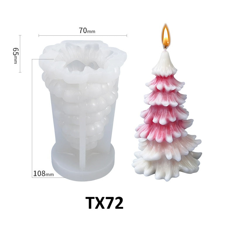 Christmas 3D DIY Silicone Scented Candle Mold