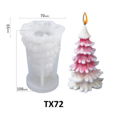 Christmas 3D DIY Silicone Scented Candle Mold