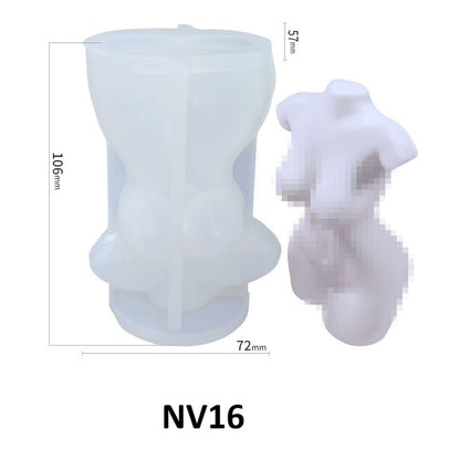Human Figure Scented Candle Silicone Mold