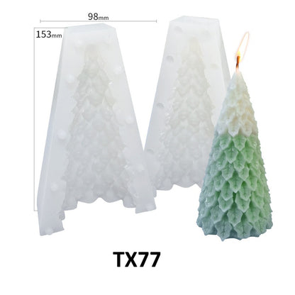 3D Christmas Tree Silicone Scented Candle Mold