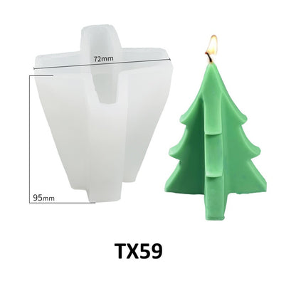 Christmas 3D DIY Silicone Scented Candle Mold