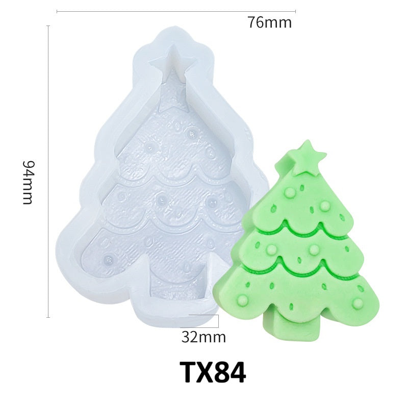 Christmas 3D DIY Silicone Scented Candle Mold