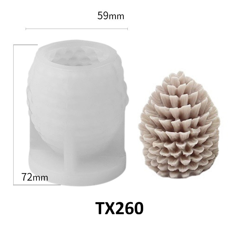 Christmas 3D DIY Silicone Scented Candle Mold