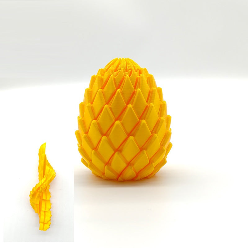 3D Printed Crystal Dragon Egg Fidget Toy - Twistable Rotating Sensory Stress Relief Toy for Adults & Kids