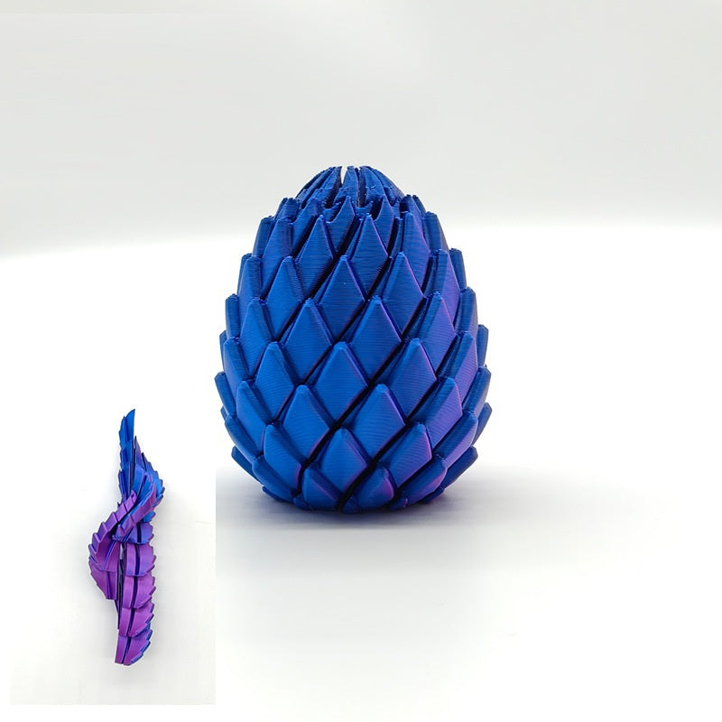 3D Printed Crystal Dragon Egg Fidget Toy - Twistable Rotating Sensory Stress Relief Toy for Adults & Kids