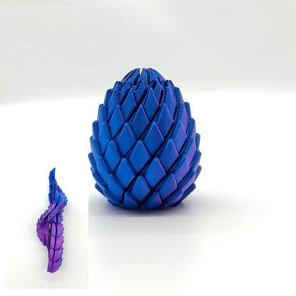 3D Printed Crystal Dragon Egg Fidget Toy - Twistable Rotating Sensory Stress Relief Toy for Adults & Kids