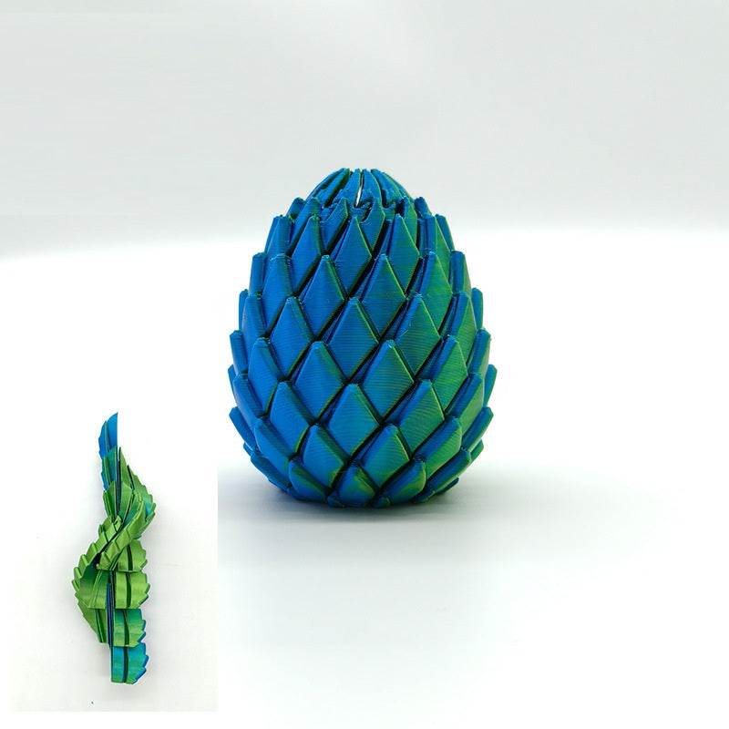 3D Printed Crystal Dragon Egg Fidget Toy - Twistable Rotating Sensory Stress Relief Toy for Adults & Kids