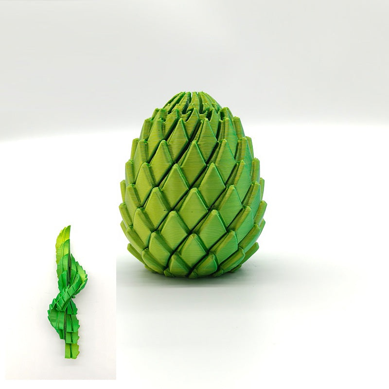 3D Printed Crystal Dragon Egg Fidget Toy - Twistable Rotating Sensory Stress Relief Toy for Adults & Kids