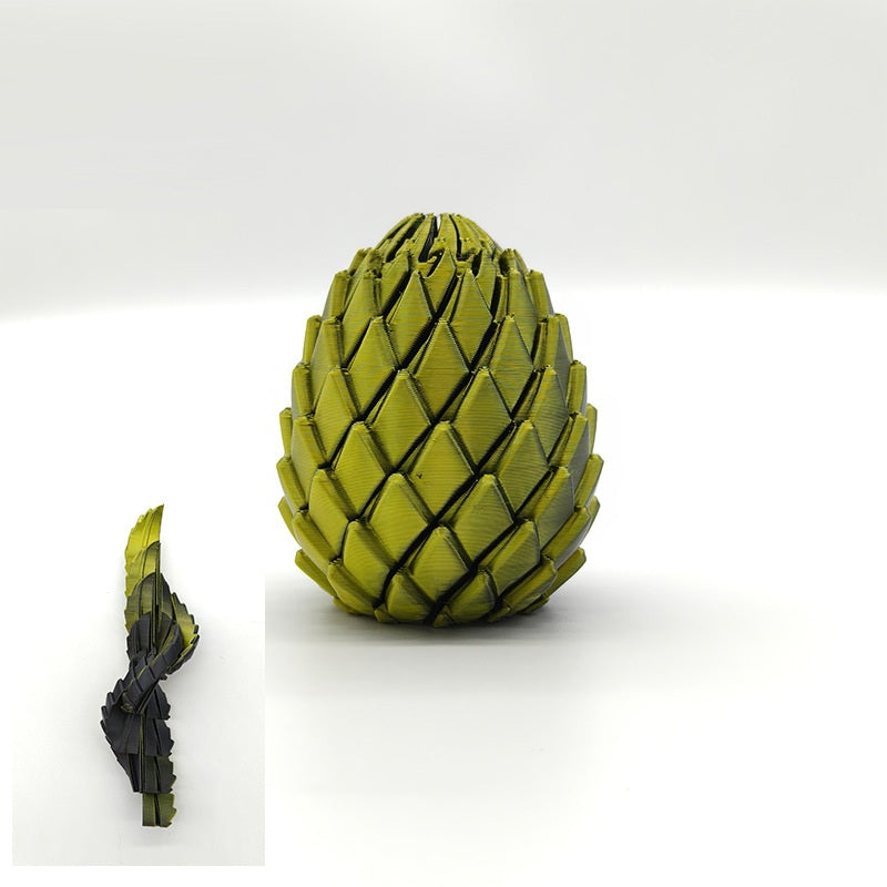 3D Printed Crystal Dragon Egg Fidget Toy - Twistable Rotating Sensory Stress Relief Toy for Adults & Kids