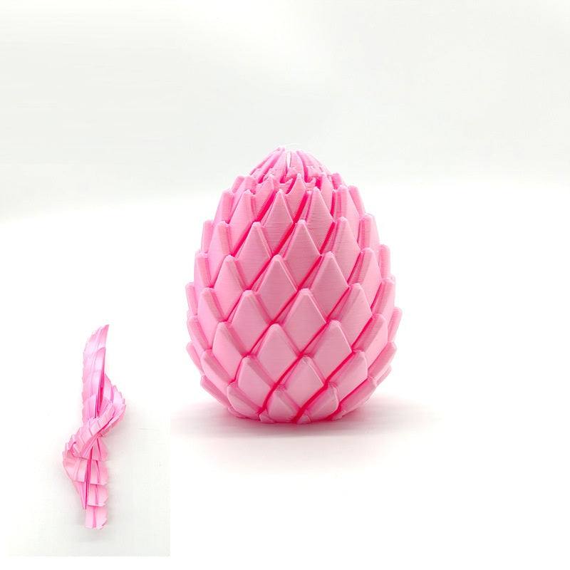 3D Printed Crystal Dragon Egg Fidget Toy - Twistable Rotating Sensory Stress Relief Toy for Adults & Kids