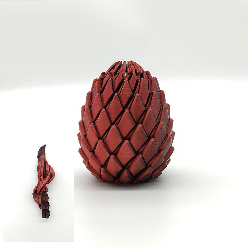 3D Printed Crystal Dragon Egg Fidget Toy - Twistable Rotating Sensory Stress Relief Toy for Adults & Kids