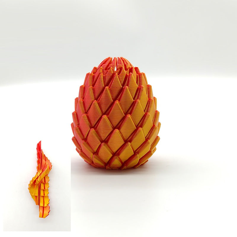 3D Printed Crystal Dragon Egg Fidget Toy - Twistable Rotating Sensory Stress Relief Toy for Adults & Kids