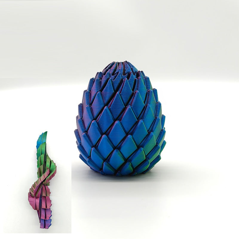 3D Printed Crystal Dragon Egg Fidget Toy - Twistable Rotating Sensory Stress Relief Toy for Adults & Kids
