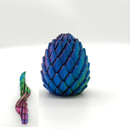 3D Printed Crystal Dragon Egg Fidget Toy - Twistable Rotating Sensory Stress Relief Toy for Adults & Kids