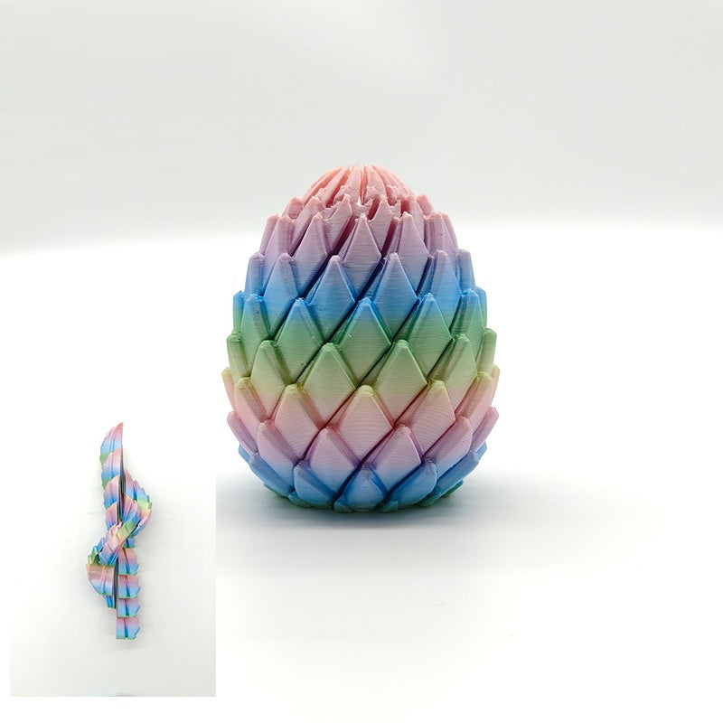 3D Printed Crystal Dragon Egg Fidget Toy - Twistable Rotating Sensory Stress Relief Toy for Adults & Kids