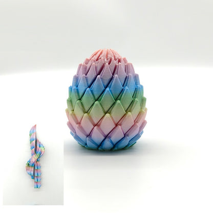 3D Printed Crystal Dragon Egg Fidget Toy - Twistable Rotating Sensory Stress Relief Toy for Adults & Kids