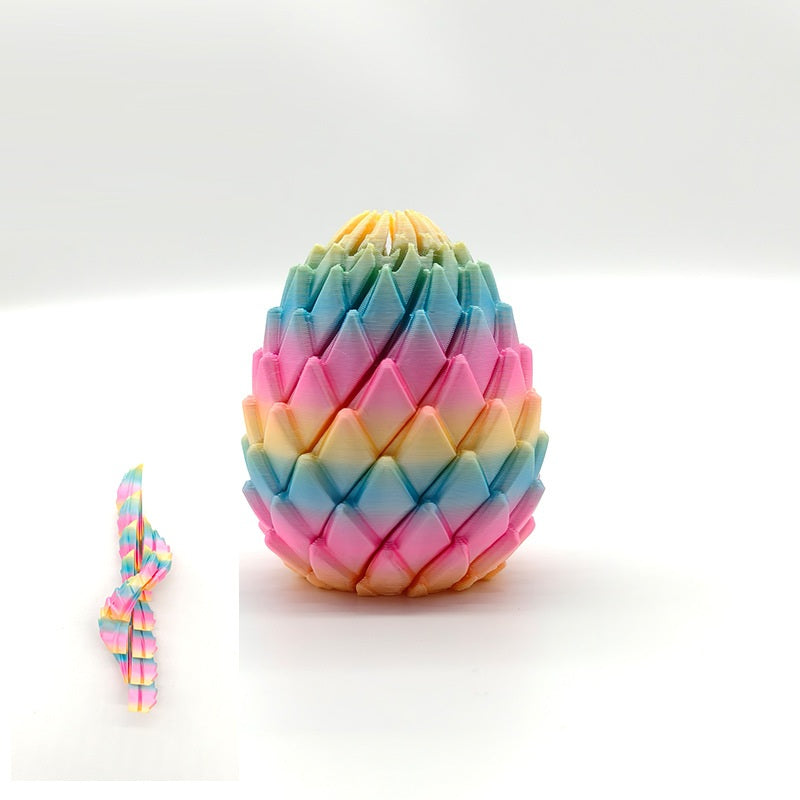 3D Printed Crystal Dragon Egg Fidget Toy - Twistable Rotating Sensory Stress Relief Toy for Adults & Kids